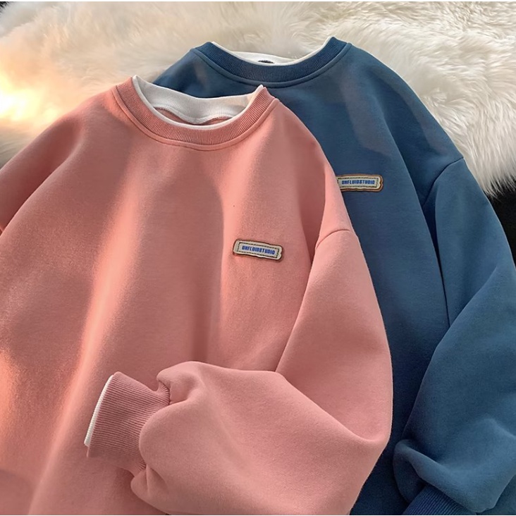 Áo sweater nam tay dài bigsize Thời Trang dành cho nữ  áo sweater form rộng unisex simple áo len cặp đôi