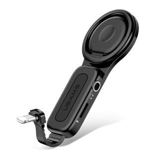 Nhẫn đỡ điện thoại USAM tích hợp đầu chuyển đổi hai cổng Lightning/ cổng lightning sang 3.5mm