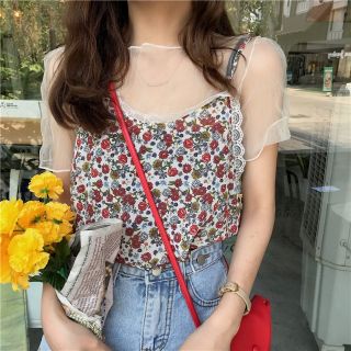 Áo voan + áo hai dây hoa (có sẵn)