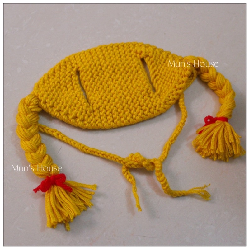 Mũ đội bím tóc hai bên cho chó mèo