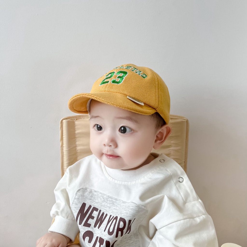 Mũ Lưỡi Trai Vành Mềm Thêu Chữ Phong Cách Hàn Quốc Cho Bé