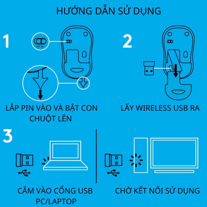 Chuột không dây Philips M315 Cao cấp/ chuột có dây AIGO, màu trắng, chuyên dụng cho Máy tính, laptop - Bảo hành 1 đổi 1