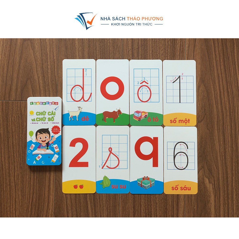 Bộ thẻ Flashcard Việt Hà Chữ cái và chữ số