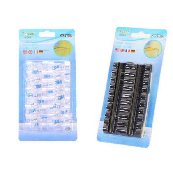 Bộ 20 Cái Nẹp Cố Định Dây Điện Kẹp Giữ Cáp Sạc Nẹp Dây Điện Chống Rối Dán Tường