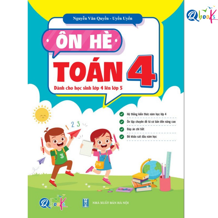 Sách - Ôn Hè Toán 4 - Dành cho học sinh lớp 4 vào 5 (1 cuốn)