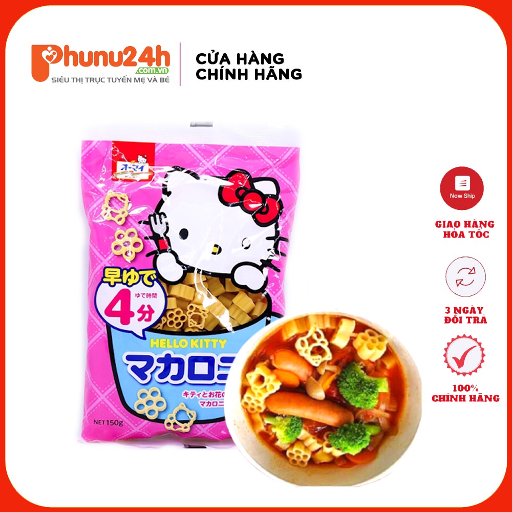 Mì Nui Hình Hello Kitty Và Hoa `150g Nhật Bản [Date T7,8/2024]