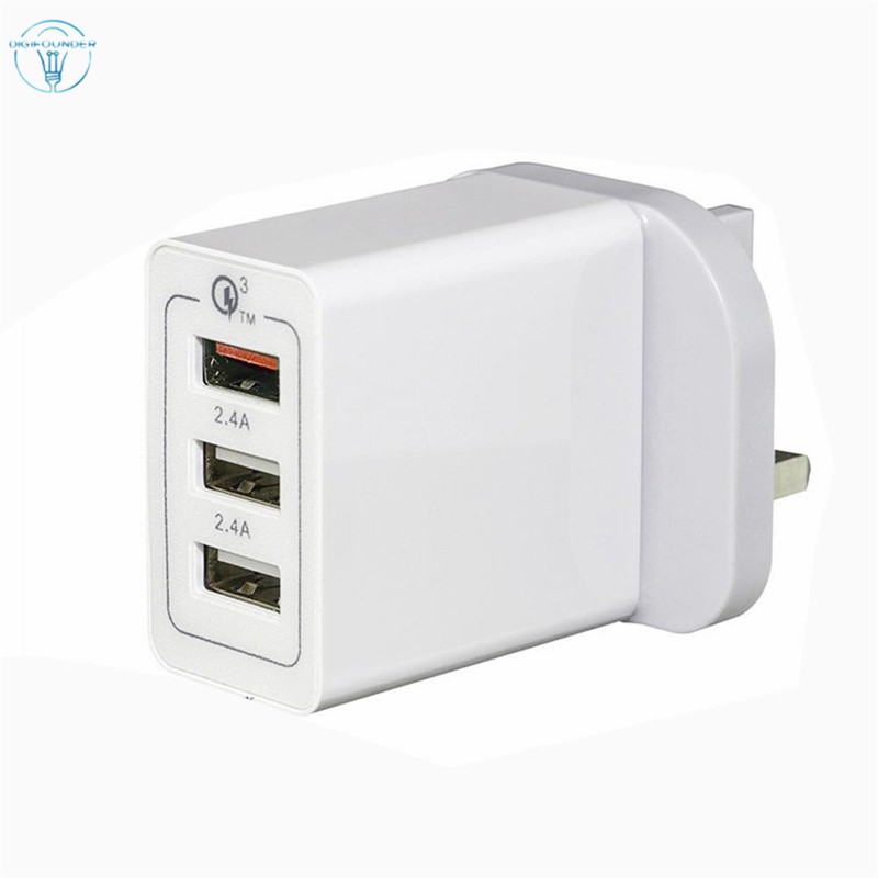DG Universal 3 Port USB Wall Charger Fast Quick Charge QC3.0 USB Hub Charger Adapter EU US Plug
