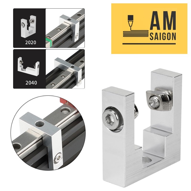 Bộ dụng cụ cữ định vị ray trượt MGN12 cho nhôm định hình 2020, 2040 khung máy in 3D, CNC