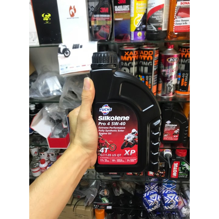 Nhớt Fuchs Silkolene Pro 4 5W40 XP 4T 1L Hàng Chính Hãng