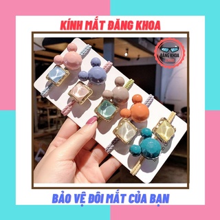Dây Buộc Cột Tóc Dễ Thương Cute Họa Tiết Xinh Xắn Dây Kép Bền Đẹp, Co Giãn Đa Chiều Nhiều Màu DANGKHOA DK31