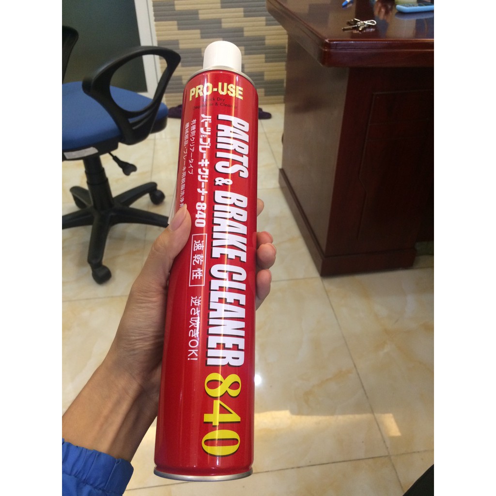 Chất tẩy rửa dầu mỡ chi tiết máy Part & Brake Cleanner, 840 ml -00598