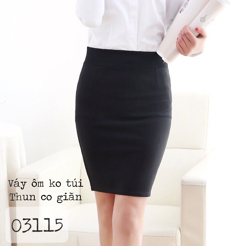 03115 - L, XL, 2x, 3x Váy ôm BIG SIZE dáng bút chì xẻ sau ( không túi ) | BigBuy360 - bigbuy360.vn