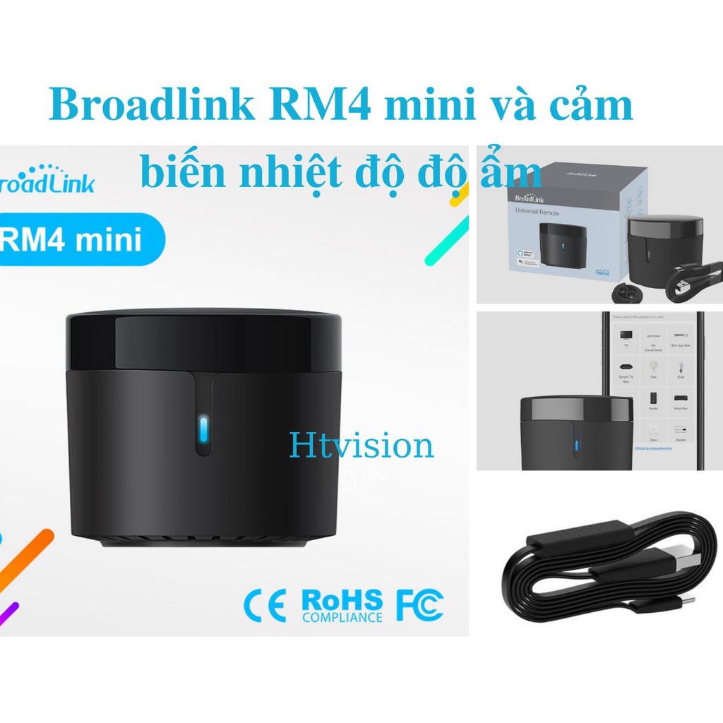 Broadlink RM4 MINI WIFI bộ điều khiển từ xa hồng ngoại cảm biến nhiệt độ và độ ẩm