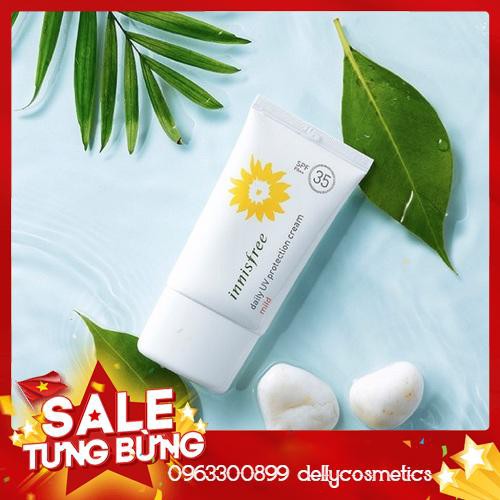 Kem chống nắng innisfree Mild không nhờn rít cho da khô, nhạy cảm,  k căng rát, da mịn màng [chính hãng Hàn Quốc ]