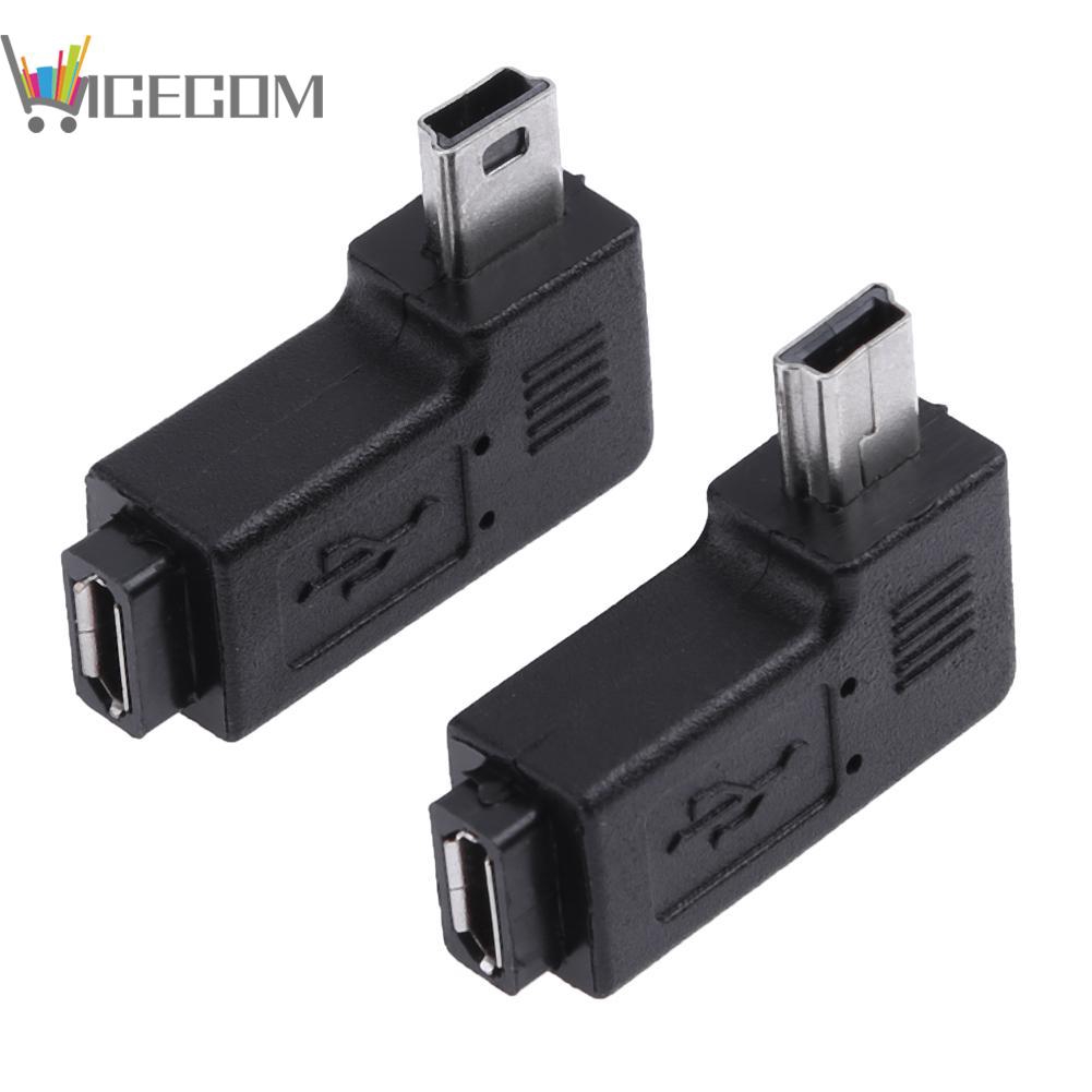 Bộ 2 Đầu Chuyển Đổi Micro Usb Sang Mini Usb 90 Độ