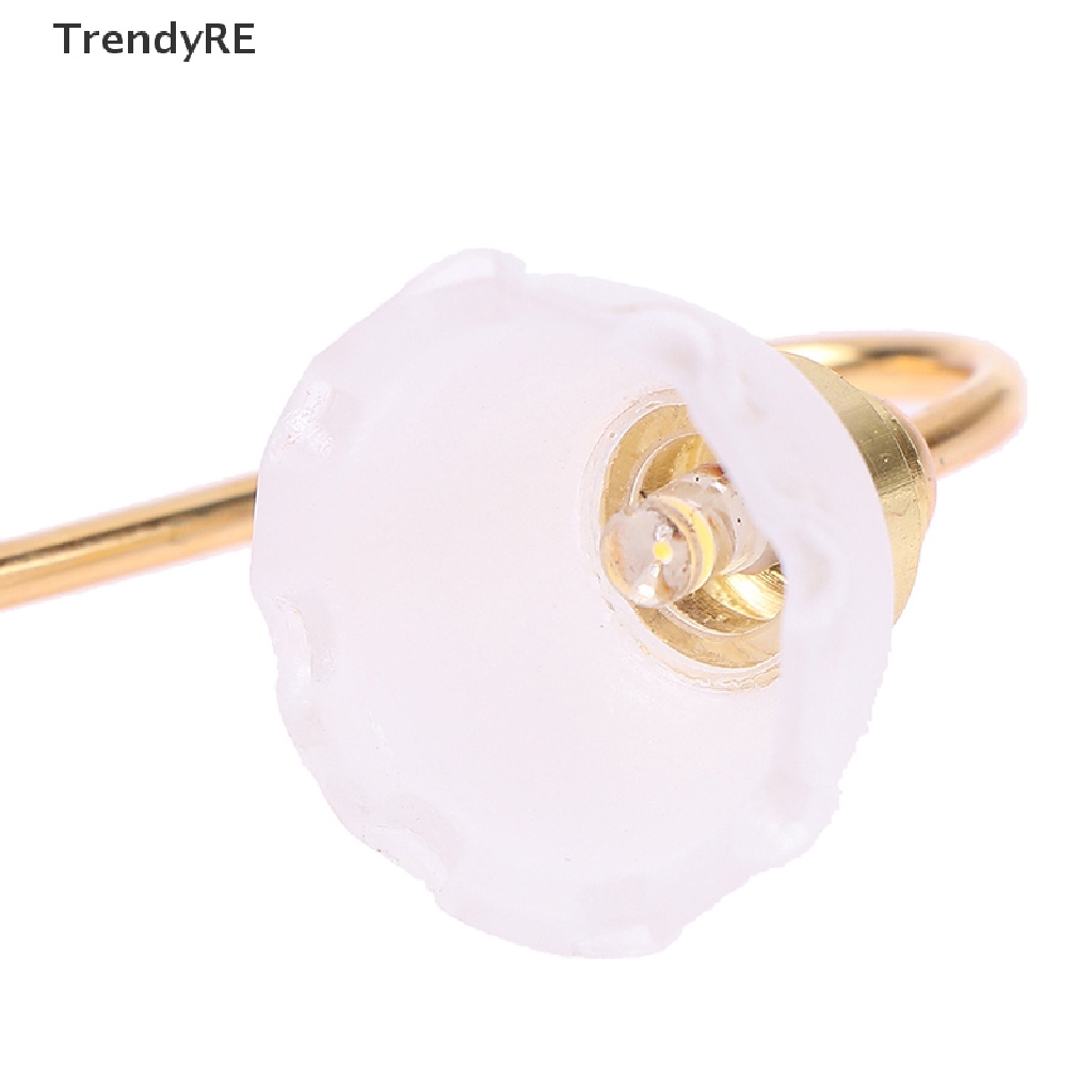 Trendy 1:12 Dollhouse Miniature Flower Cover Floor Lamp LED Battery Light Furniture Toy RE