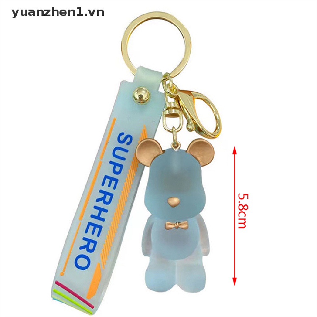 Zheng Móc Khóa Pha Lê Hình Gấu Dễ Thương Làm Quà Tặng Trang Sức / Điện Thoại / Chìa Khóa Xe Hơi Cho Nữ