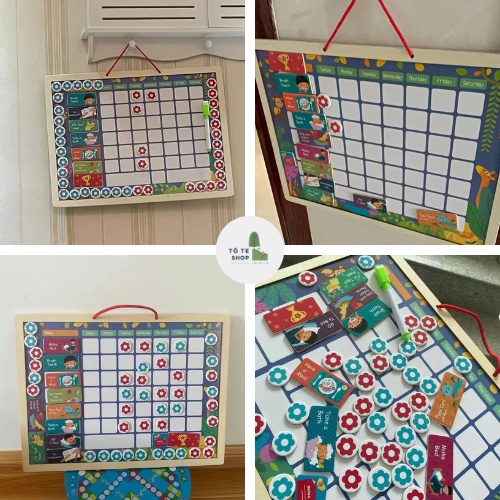 Bảng khen thưởng nam châm , bảng bé ngoan giúp bé rèn luyện tính kỉ luật, tạo thói quen mới