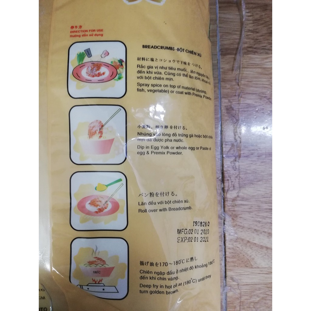 [1 Kg – GÓI LỚN] BỘT CHIÊN XÙ [VN] PANKO Breadcrumbs (halal)