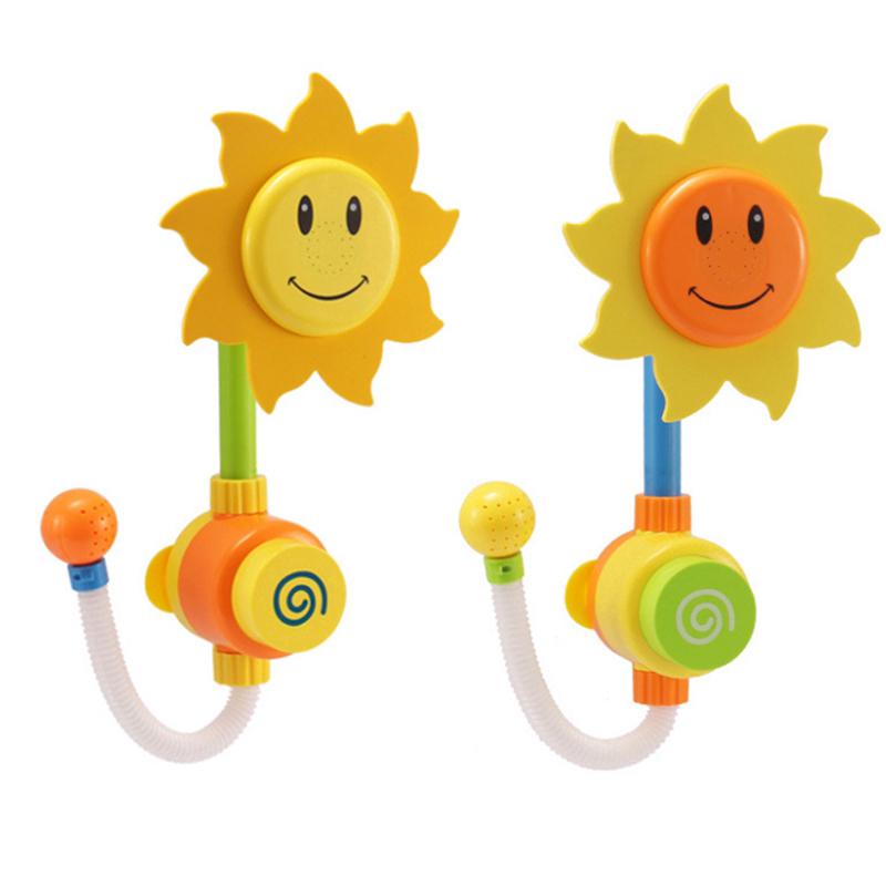 Bathing Toys Sunflower Water Flow Spray Shower Head Baby Kids Toddler Play Toy