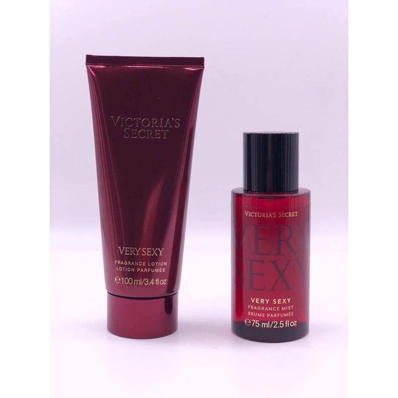 Set xịt thơm Victoria’s Secret 75ml & lotion 100ml mùi Very Sexy bán chạy nổi tiếng bao nhiêu năm qua nhà Vic | Thế Giới Skin Care