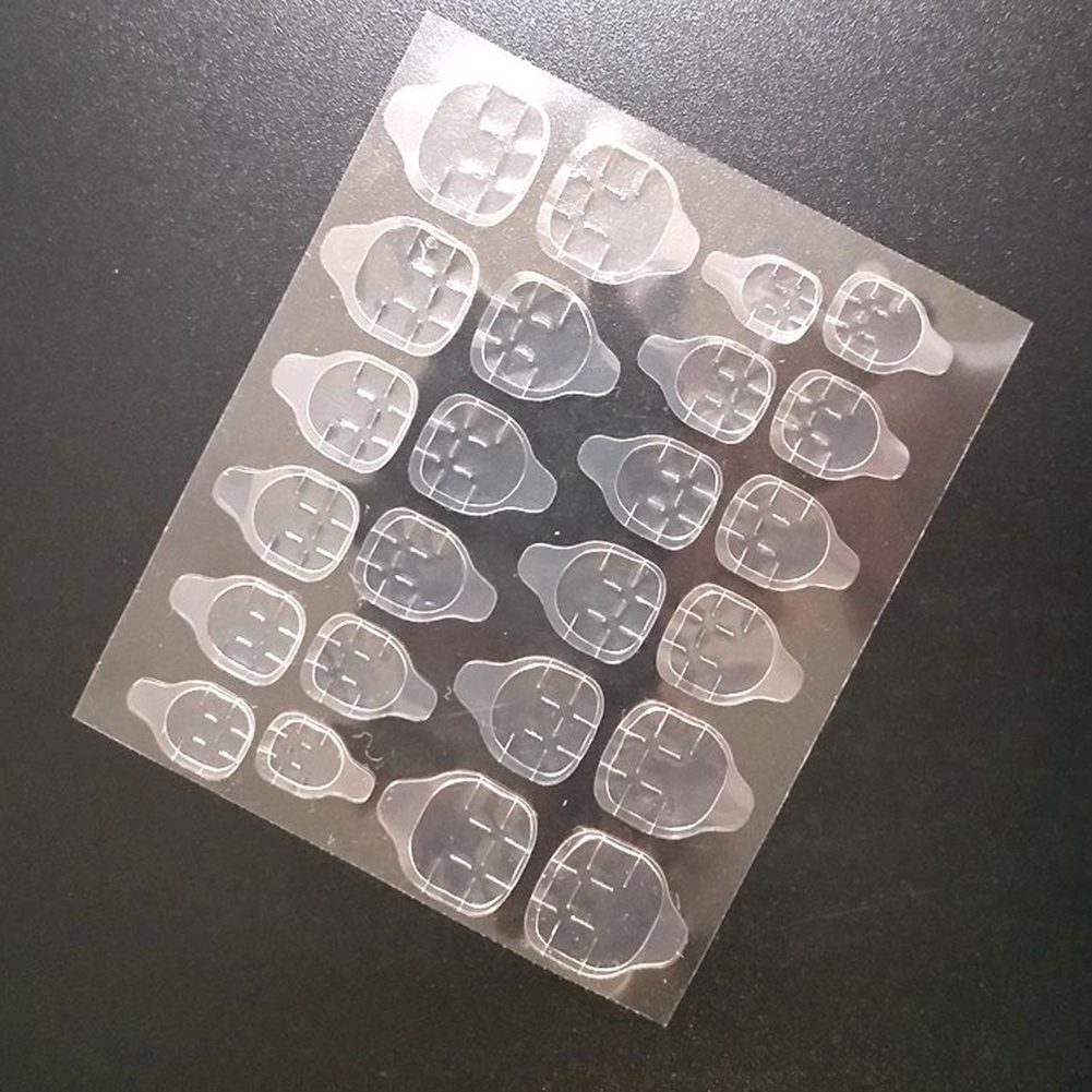 Set 24 Miếng Dán Hai Mặt Trong Suốt Trang Trí Móng Tay Nghệ Thuật