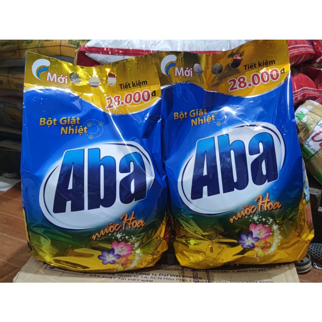 Bột giặt nhiệt Aba hương hoa túi 2.7kg/3kg/4.1kg