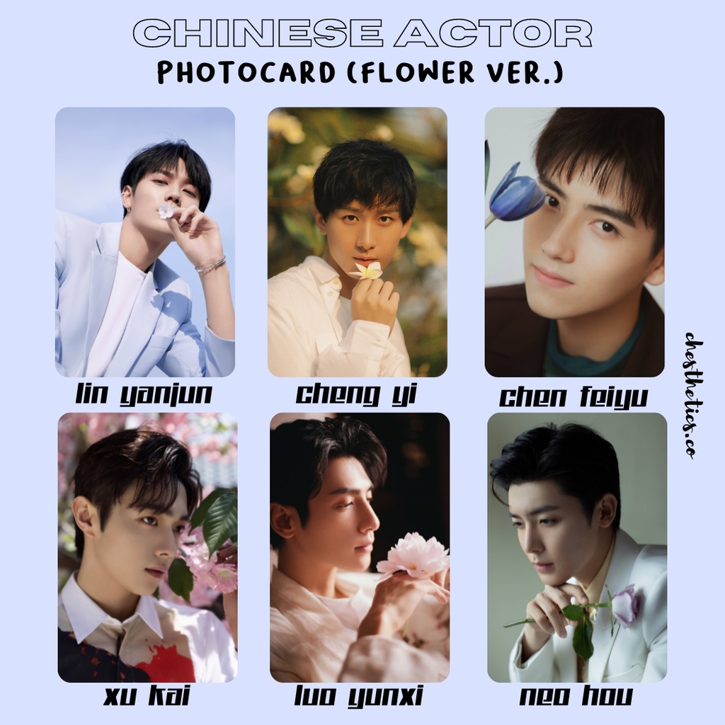 [ CHINA ACTOR ] Ảnh Card Bo Góc Diễn Viên Nam Trung Quốc - Bản Flower [ PHOTOCARD ]