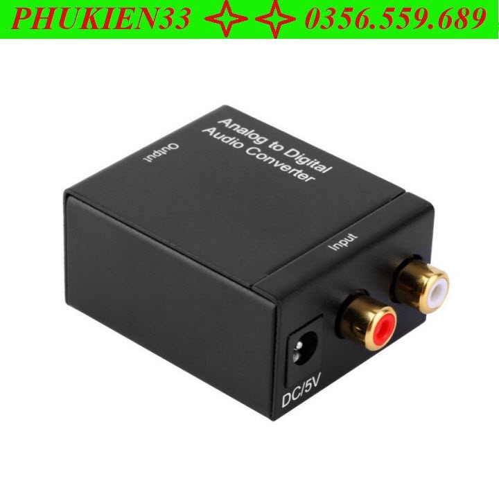 Bộ chuyển đổi âm thanh AV RCA R L AUDIO sang Optical Coaxial (Av ra Quang)