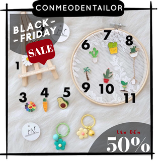 CONMEODENTAILOR Ghim cài balo túi áo