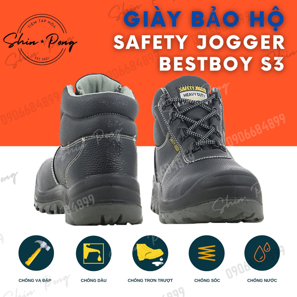 ⭐️ GIÀY BẢO HỘ ⭐️ SAFETY JOGGER BESTBOY S3 - ĐEN