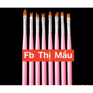 Cọ vẽ mầu nước set 8 chiếc - Bộ bút cọ bản vẽ hoa 3D