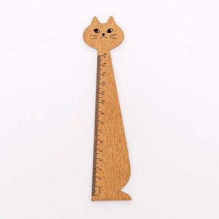 Thước gỗ Mèo Dihia 15cm Zanmoo