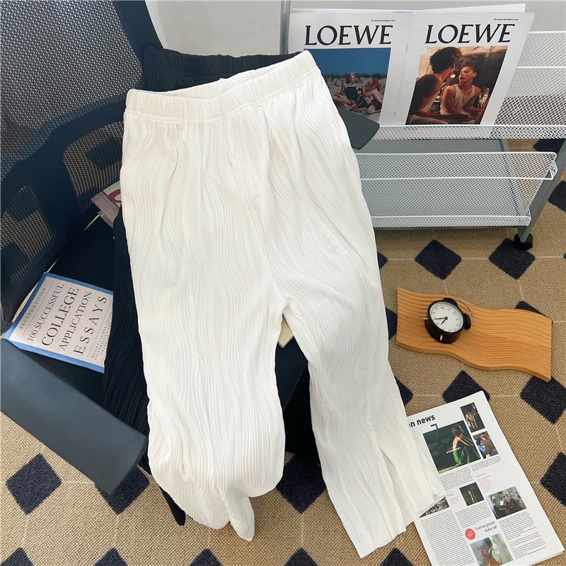 Quần dài SUXI ống rộng lưng cao đơn giản thời trang mùa hè xinh xắn cho nữ