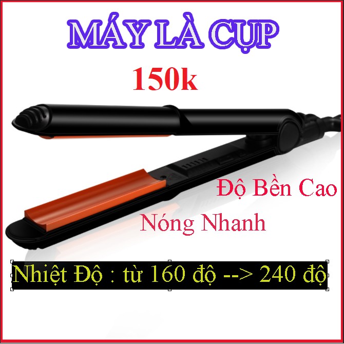 Máy là cụp bản cong bán nguyệt lưỡi đỏ- máy làm tóc chuyên dùng trong makeup