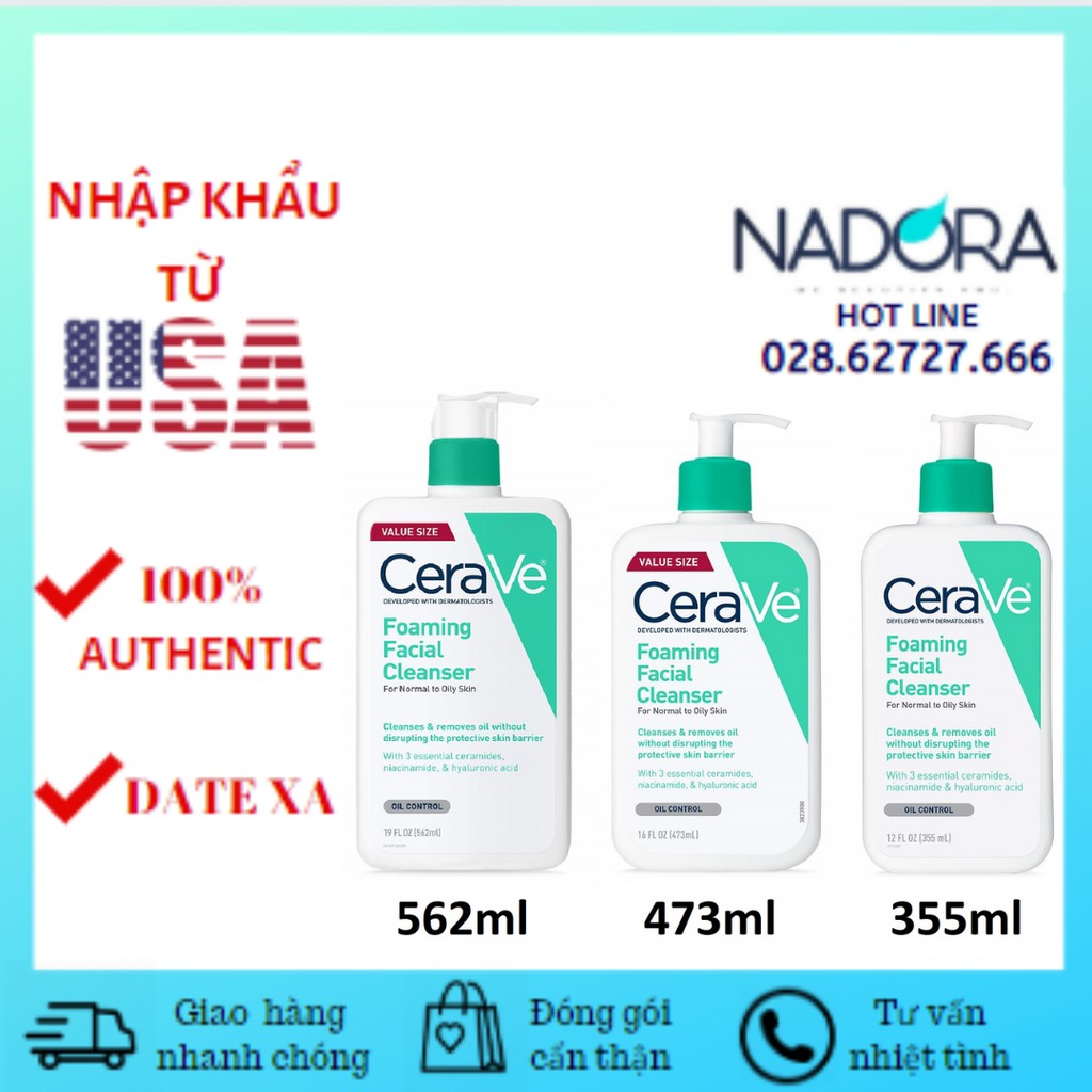 Sữa Rửa Mặt CeraVe FOAMING - Da Dầu