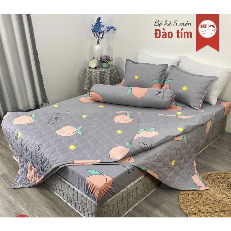 Bộ Chăn Hè Ga Giường 5 Món Cao Cấp Cottonpoly hàng loại 1 mẫu mã đa dạng
