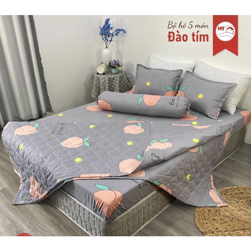 Bộ Chăn Hè Ga Giường 5 Món Cao Cấp Cottonpoly hàng loại 1 mẫu mã đa dạng (được chọn mẫu) | BigBuy360 - bigbuy360.vn