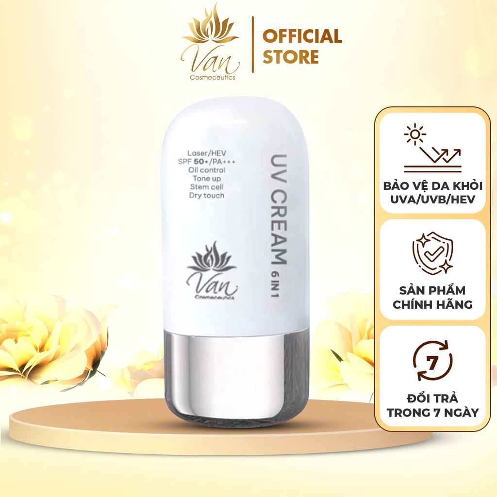 Kem Chống Nắng Dưỡng Trắng Nâng Tone Van Cosmeceuticals Kiềm Dầu SPF50+/ PA++++ 50ml