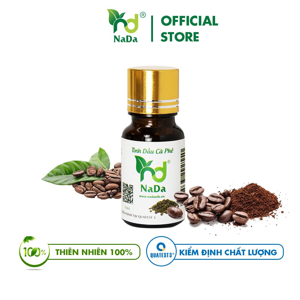 Tinh dầu Cà phê Nada | Nguyên chất 100% từ thiên nhiên | Khử mùi, tăng tập trung |10ml, 50ml, 100ml