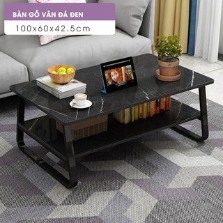( HOT) Bàn trà sofa, phòng khách hoa văn đá cẩm thạch, nhập khẩu, sang trọng, kích thước (100x60x41 cm) không ngăn kéo k