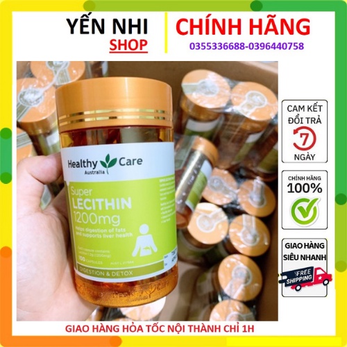Mầm đậu nành Healthy Care super Lecithin 100 viên