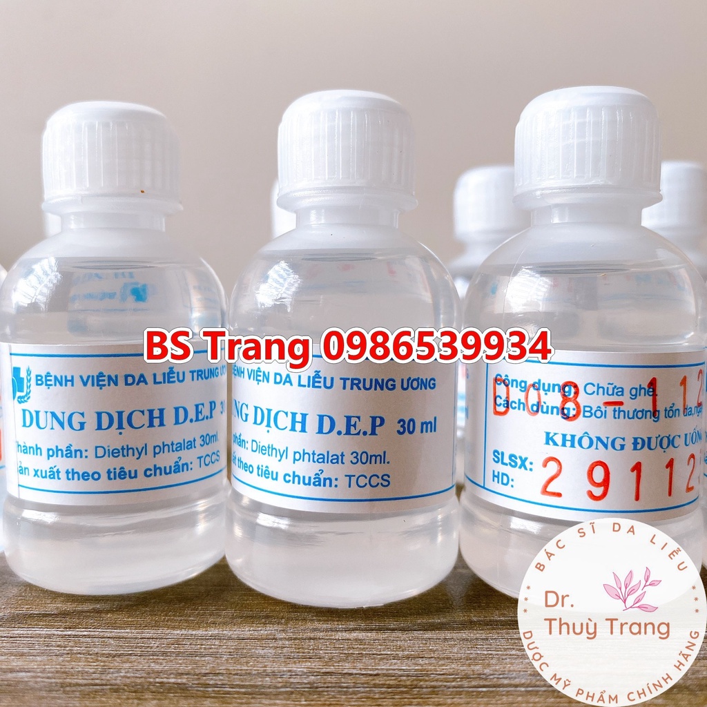 DUNG DỊCH D.E.P 30ml bôi GHẺ - bệnh viện Da liễu Trung ương - Bác sĩ Trang - dung dịch DEP bôi Ghẻ