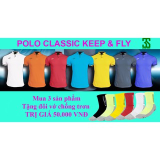 Áo Polo Classic Keep & Fly + tặng tất chống trơn lửng