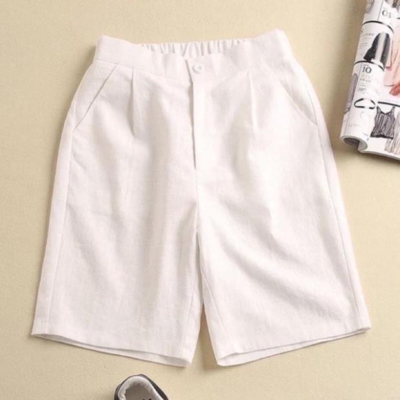 Quần Short Đũi Dáng Lửng Ống Rộng Cạp Cao Bigsize 40-70kg