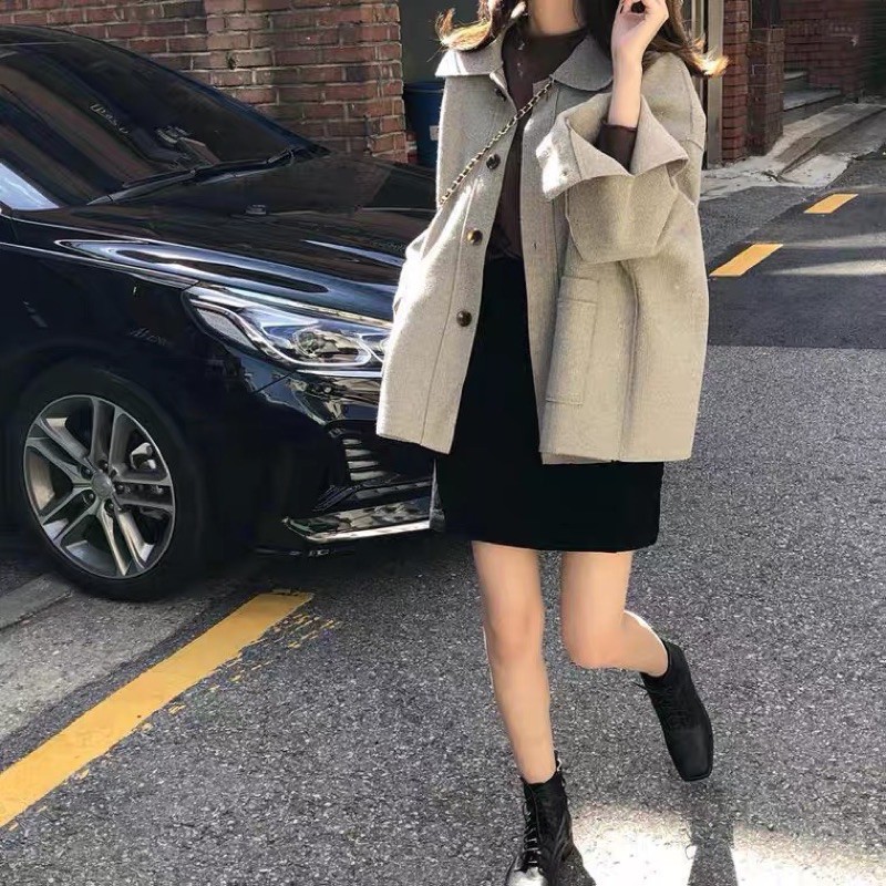 [ảnh thật có sẵn ] áo dạ len ulzzang style Hàn