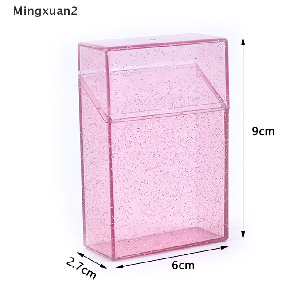 Hộp Đựng Thuốc Lá Bằng Nhựa Trong Suốt Lấp Lánh Mingxuan2