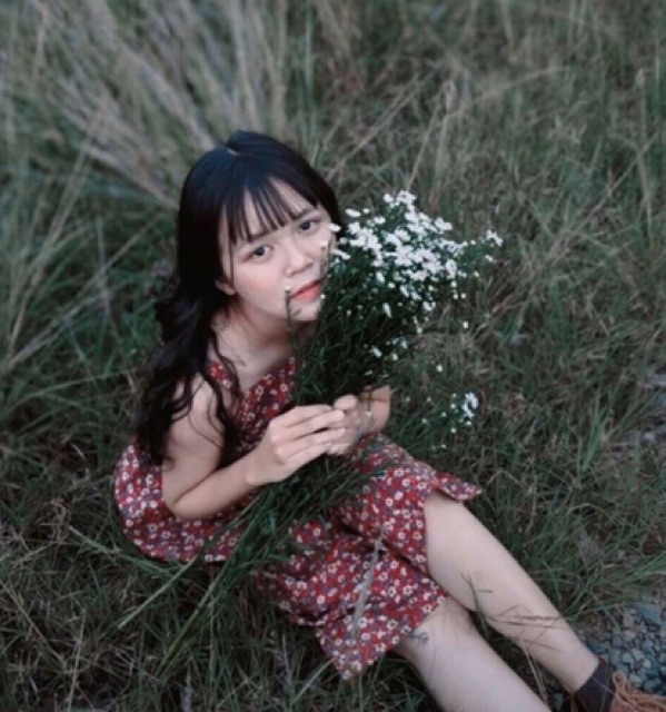 ( CÓ ẢNH THẬT ) Váy HAI DÂY hoa nhí vintage | BigBuy360 - bigbuy360.vn