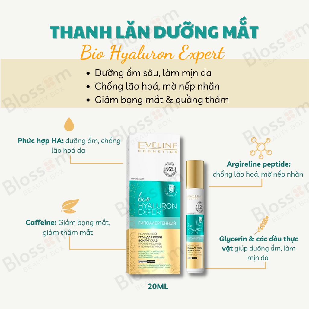 Lăn mắt lạnh Eveline Roll-on Hyaluron/ B5 15ML