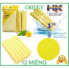 Bông mút rửa mặt bọt biển 12 miếng Nhật Bản ChiVey